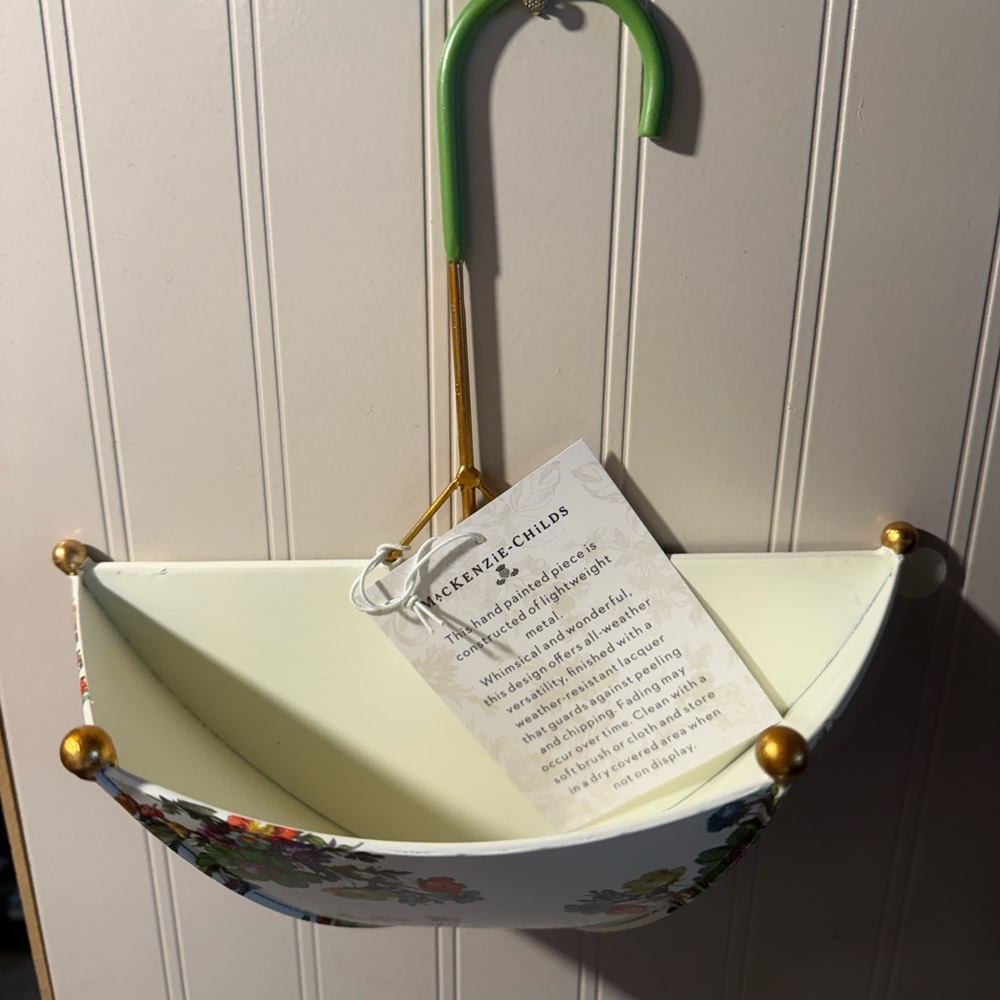 MacKenzie-Childs Umbrella Wall Planter - Picture 2 of 4